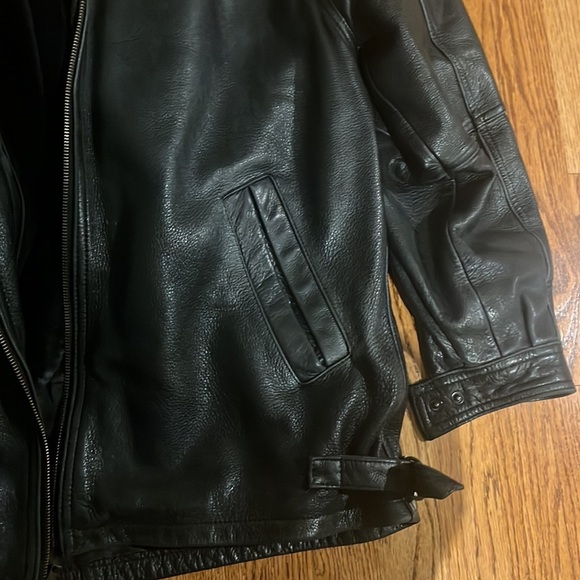 Winco Men’s Black Leather Jacket Size Large - Picture 3 of 8